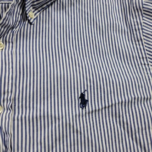 Polo Ralph Lauren Shirt Mens 16/40-41 Blue Striped Button Down Ling Sleeve - Picture 3 of 7